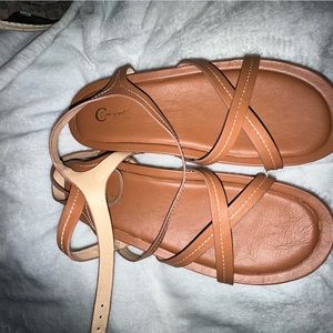 Lace Up semi Platform sandals